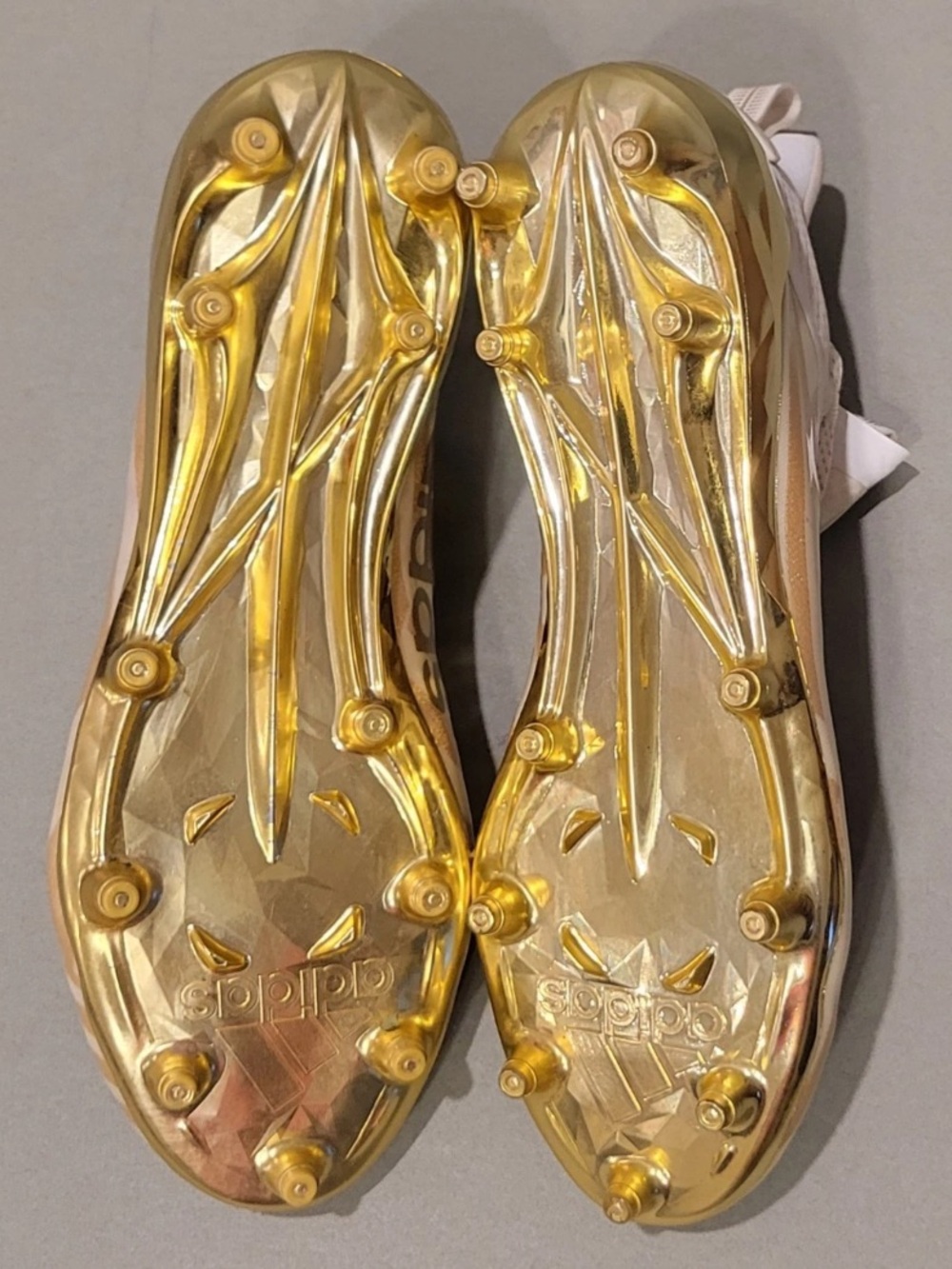 adidas Adizero X Anniversary Football Cleats EH3489 White Gold Men’s Size 10